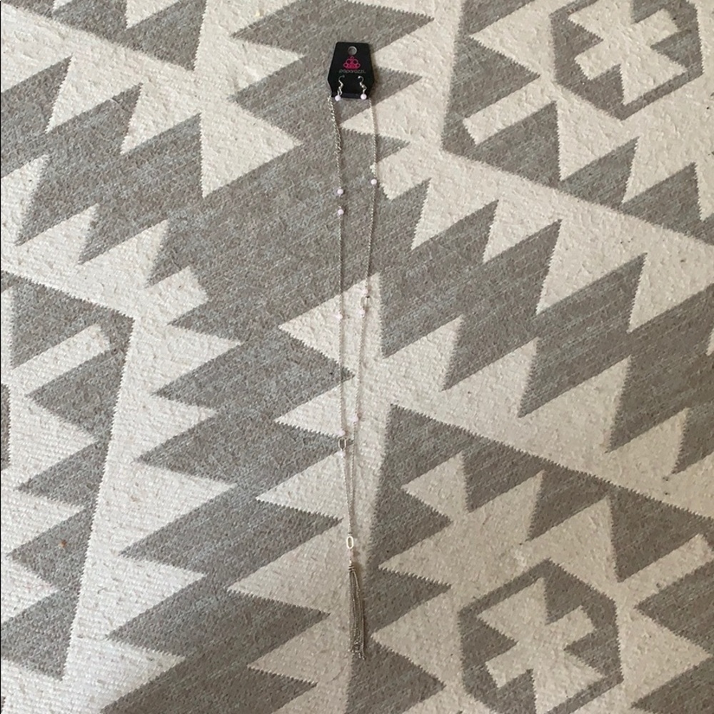 Long dainty chain necklace with matching earrings